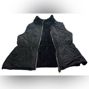 Chic Black Women's Reversible Quilted Vest